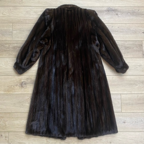 Genuine Mahogany Mink Full Length Coat - Picture 14 of 17